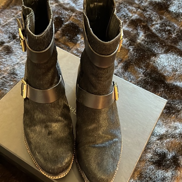 HP🎉🥰 Rachel Zoe calf hair biker boots. Real leather / hair. Gently worn. Sz 8. - Picture 7 of 14
